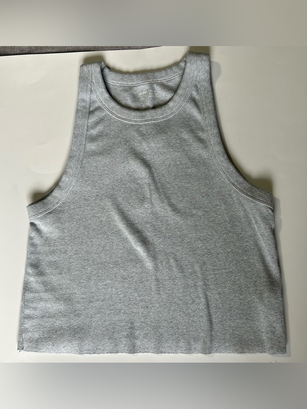 ⚡️2 for $38 Aerie Light Gray Ribbed Tank Top